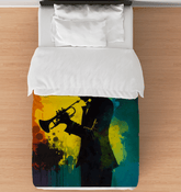 SurArt 122 Duvet Cover on a bed, highlighting its modern design and elegant comfort.